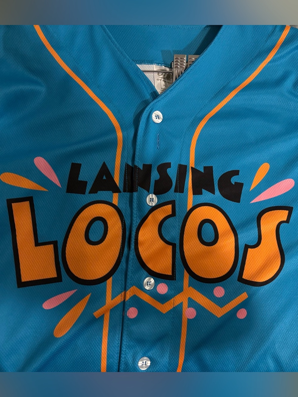Lansing Locos Lugnuts Minor Leage Baseball Jersey - Picture 1 of 6